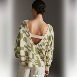 Anthropologie Daily Practice Women’s Large Sweater Green Hazy Daze NWT